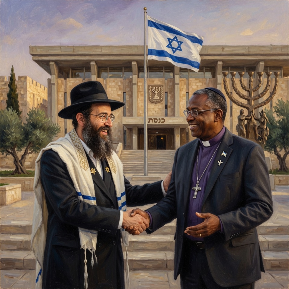 Jewish and Christian meeting in Israel