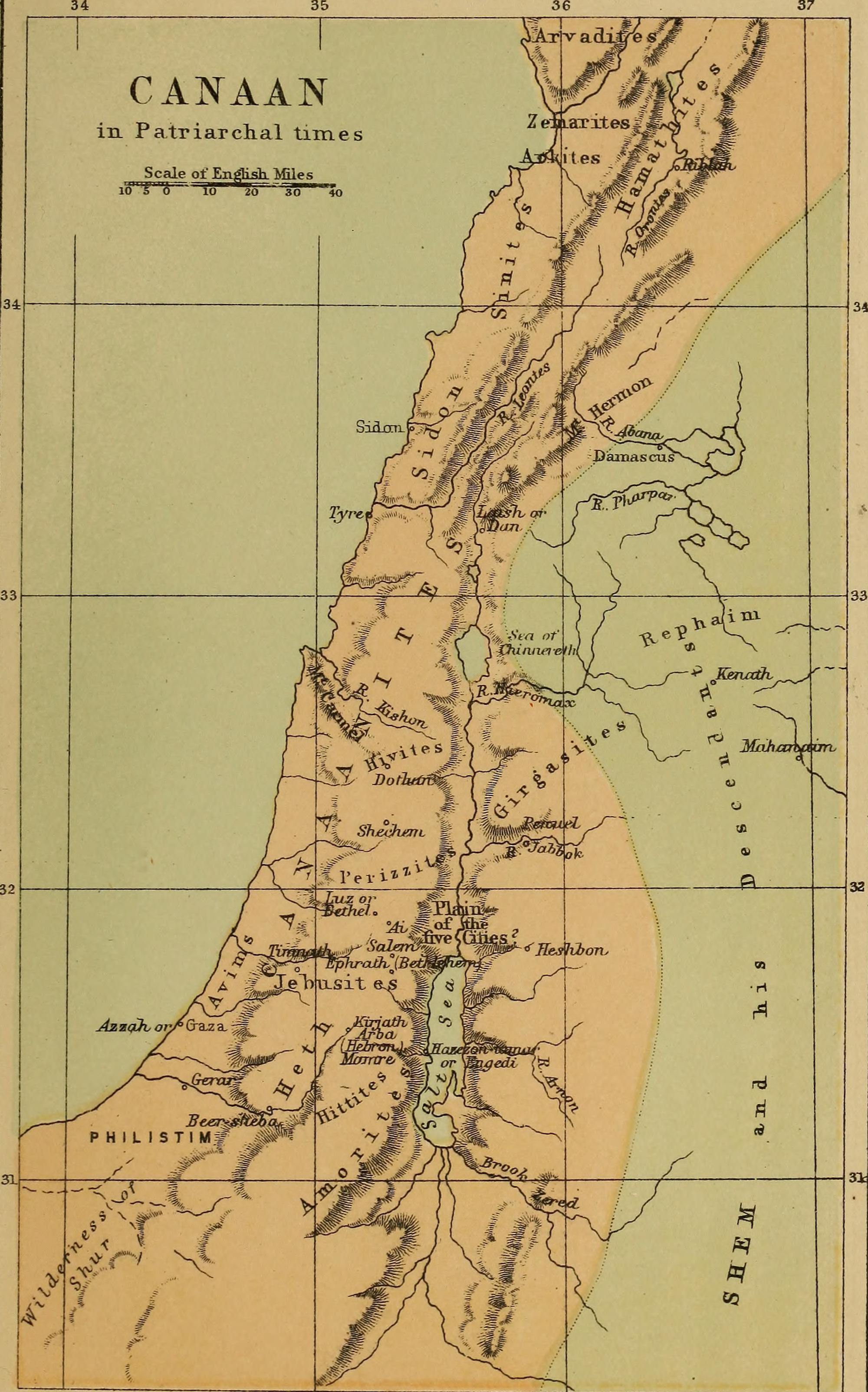 The Land of Canaan in the Bronze Age