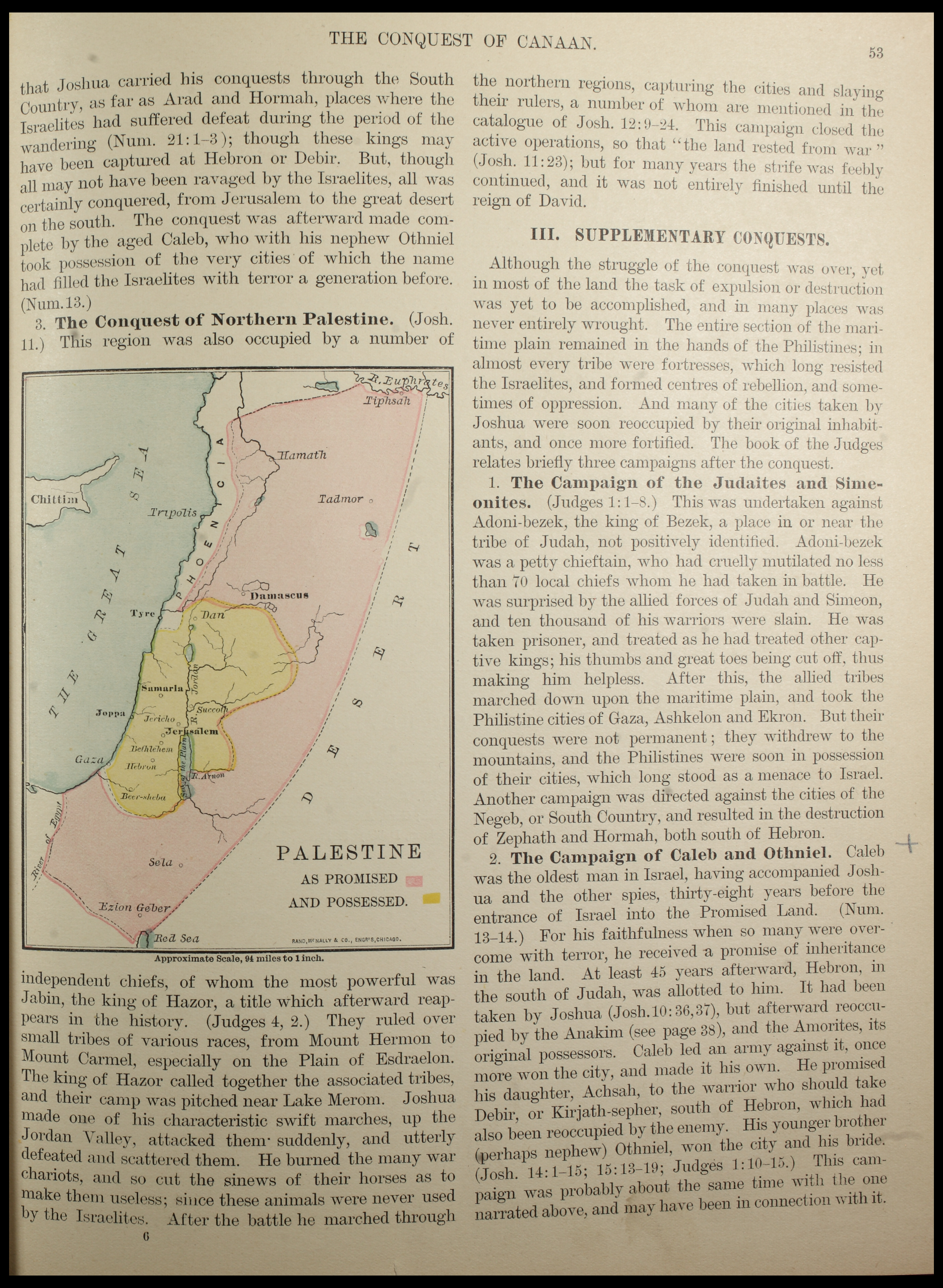 The Full Conquest of Canaan Under Joshua