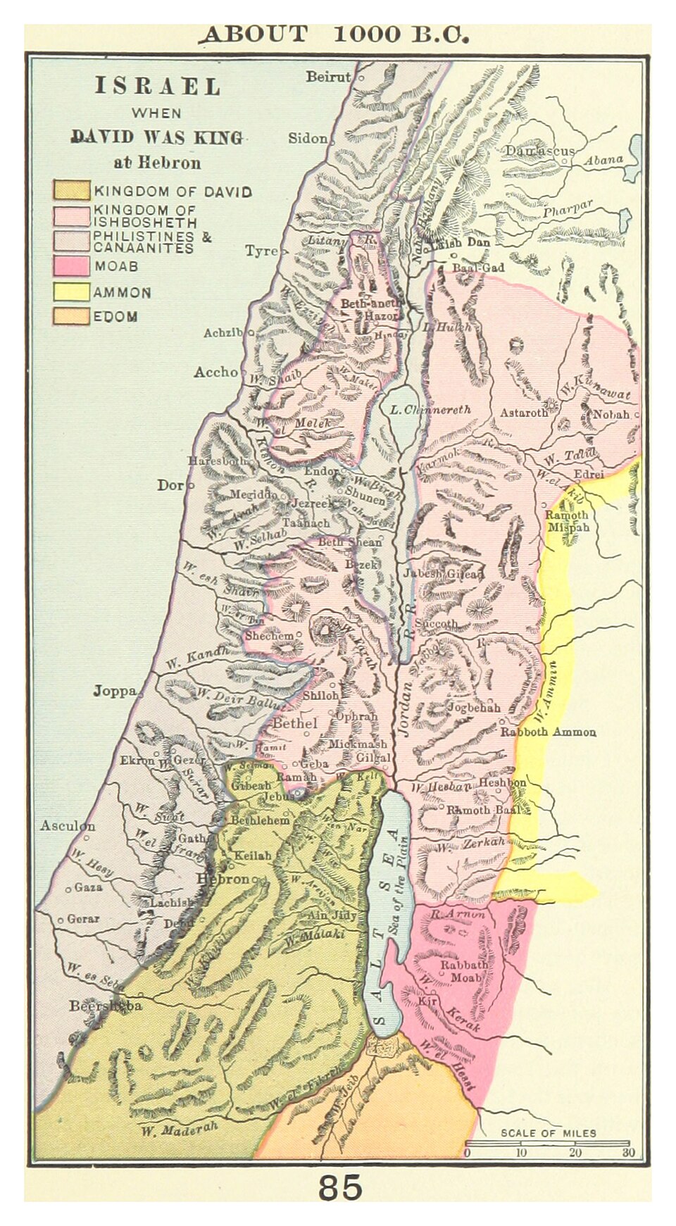 David Among the Philistines at Ziklag — Bible map
