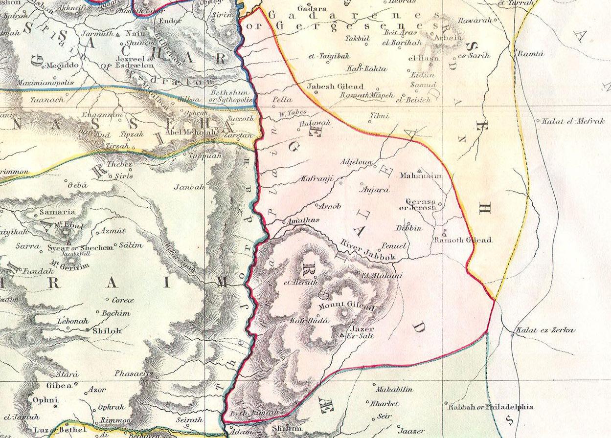 The Tribe of Gad & Reuben — East of the Jordan